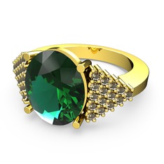 Bianna Yüzük - Yeşil kuvars ve dumanlı kuvars 925 ayar altın kaplama gümüş yüzük #wrmly5