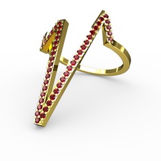 Garnet 8 ayar altın yüzük
