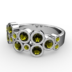 Peridot 925 ayar gümüş yüzük