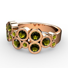 Karma Yüzük - Peridot 18 ayar rose altın yüzük #1oaxwab