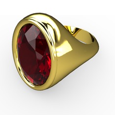 Garnet 925 ayar altın kaplama gümüş yüzük