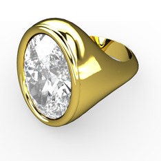 Ada Yüzük - Swarovski 925 ayar altın kaplama gümüş yüzük #u8y93o