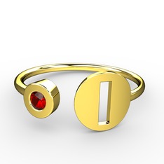 Garnet 18 ayar altın yüzük