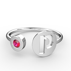 Rodolit garnet 925 ayar gümüş yüzük