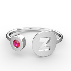 Rodolit garnet 925 ayar gümüş yüzük