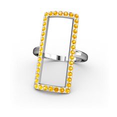 Sitrin 925 ayar gümüş yüzük