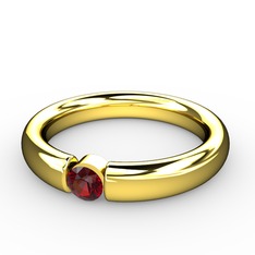 Amoris Alyans - Garnet 925 ayar altın kaplama gümüş yüzük #1pikzrb