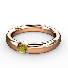 Amoris Alyans - Peridot 18 ayar rose altın yüzük #ul8j85