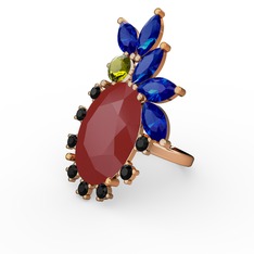 Arinna Yüzük - Kırmızı akrilik 8 ayar altın yüzük #1cyeqou