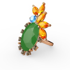 Arinna Yüzük - Neon yeşil akrilik 8 ayar altın yüzük #1essih5