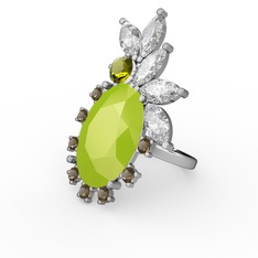 Arinna Yüzük - Neon sarı akrilik 925 ayar gümüş yüzük #1hm8zbv