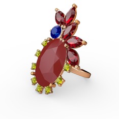 Arinna Yüzük - Kırmızı akrilik 8 ayar altın yüzük #1u03xft