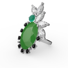 Arinna Yüzük - Neon yeşil akrilik 925 ayar gümüş yüzük #1wdw4sr