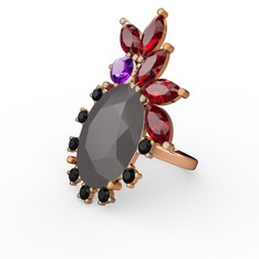 Arinna Yüzük - Füme akrilik 8 ayar altın yüzük #bapgo2