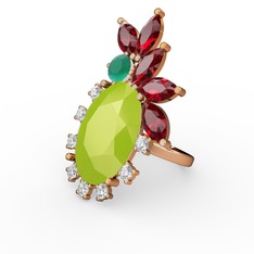 Arinna Yüzük - Neon sarı akrilik 18 ayar altın yüzük #cebsb5