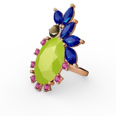 Arinna Yüzük - Neon sarı akrilik 8 ayar altın yüzük #cppnmv