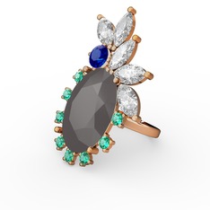 Arinna Yüzük - Füme akrilik 18 ayar altın yüzük #dn87g3