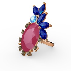 Arinna Yüzük - Neon pembe akrilik 8 ayar altın yüzük #fewhmn