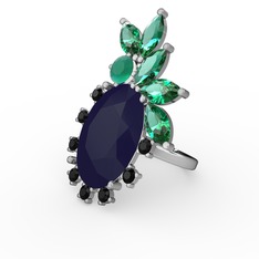 Arinna Yüzük - Lacivert akrilik 925 ayar gümüş yüzük #fovw1e