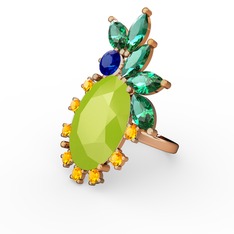 Arinna Yüzük - Neon sarı akrilik 14 ayar altın yüzük #gceozz