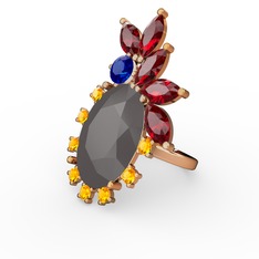 Arinna Yüzük - Füme akrilik 18 ayar altın yüzük #gw3se0