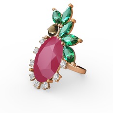 Arinna Yüzük - Neon pembe akrilik 14 ayar rose altın yüzük #hzkmbu