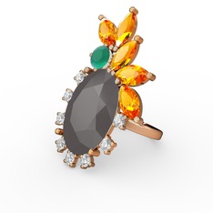 Arinna Yüzük - Füme akrilik 18 ayar altın yüzük #jzxc3j