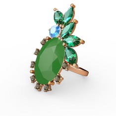 Arinna Yüzük - Neon yeşil akrilik 8 ayar altın yüzük #pk7e3r