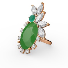 Arinna Yüzük - Neon yeşil akrilik 18 ayar altın yüzük #q59jww