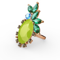 Arinna Yüzük - Neon sarı akrilik 8 ayar altın yüzük #rsktmf