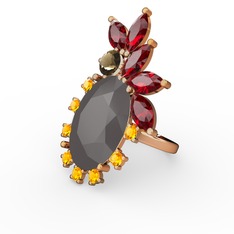 Arinna Yüzük - Füme akrilik 14 ayar altın yüzük #xazhvf