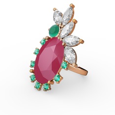 Neon pembe akrilik 925 ayar rose altın kaplama gümüş yüzük