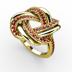 Arvia Yüzük - Garnet 925 ayar altın kaplama gümüş yüzük #1b5j2xq