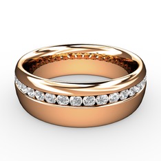 Swarovski 18 ayar rose altın yüzük
