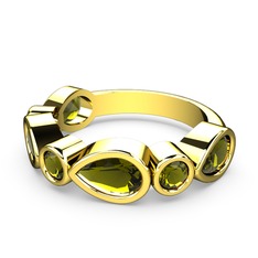 Peridot 8 ayar altın yüzük