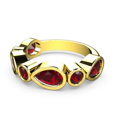 Alina Yüzük - Garnet 8 ayar altın yüzük #1a4bp5e