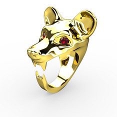 Fossa Yüzük - Garnet 925 ayar altın kaplama gümüş yüzük #e15yf5