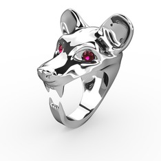 Rodolit garnet 925 ayar gümüş yüzük