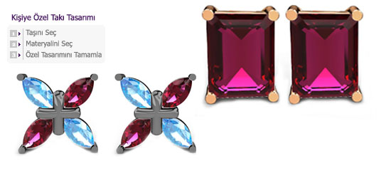 Rodolit Garnet Küpe